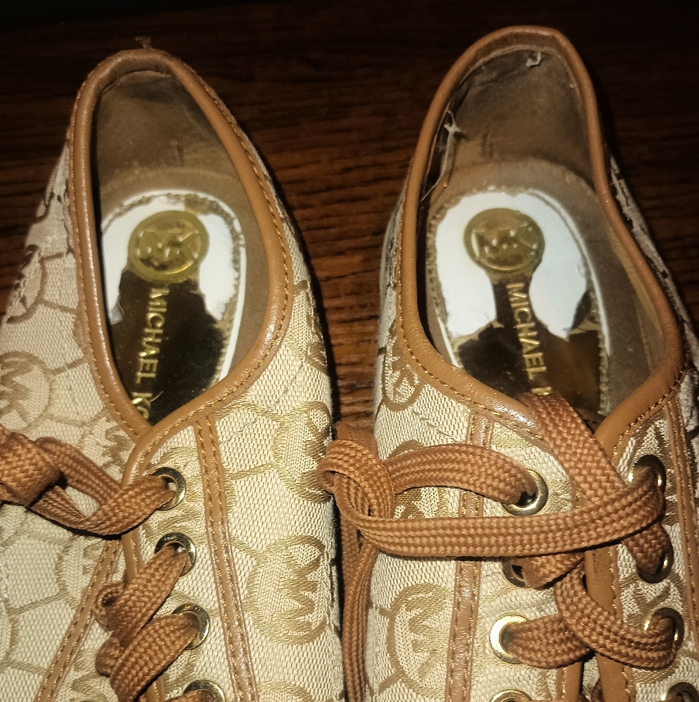 Michael Kors brown and cream sneakers - Picture 2 of 3